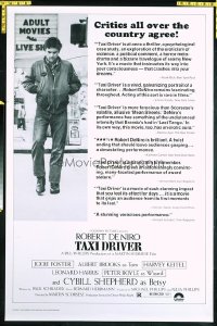 #383 TAXI DRIVER rare style one-sheet movie poster '76 De Niro, Scorsese!