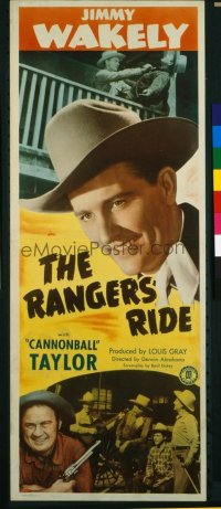 t418 RANGERS RIDE insert movie poster '48 Jimmy Wakely, western!