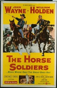 JW 284 HORSE SOLDIERS one-sheet movie poster '59 John Wayne, William Holden