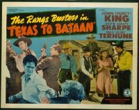 t322 TEXAS TO BATAAN half-sheet movie poster '42 The Range Busters!
