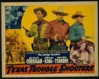 t077 TEXAS TROUBLE SHOOTERS title lobby card '42 The Range Busters!