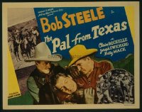 t330 PAL FROM TEXAS 8 movie lobby cards '40 Bob Steele, western!