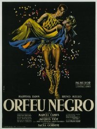 v229 BLACK ORPHEUS  French 22x30 '60 Camus, Orfeu Negro!