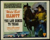 t347 LAW COMES TO TEXAS 8 movie lobby cards R48 Wild Bill Elliott