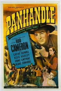 t084 PANHANDLE linen one-sheet movie poster '48 Rod Cameron, Cathy Downs