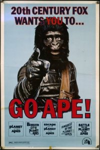 v437 GO APE  40x60 '74 5-bill Planet of the Apes!