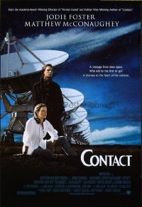 4621 CONTACT one-sheet movie poster '97 Jodie Foster, sci-fi