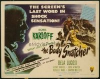 #126 BODY SNATCHER title lobby card '45 Boris Karloff, Bela Lugosi!