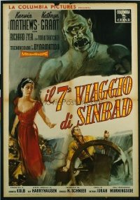 v365 7TH VOYAGE OF SINBAD  Italian 1sh '58 Harryhausen