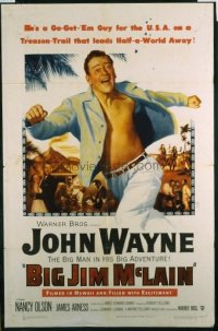JW 259 BIG JIM MCLAIN one-sheet movie poster '52 John Wayne fights commies!
