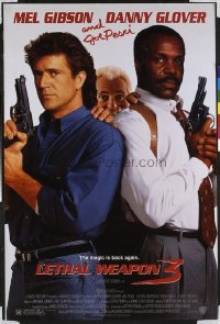 4649 LETHAL WEAPON 3 DS one-sheet movie poster '92 Mel Gibson, Danny Glover