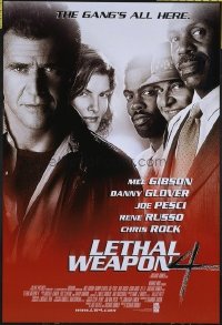 4650 LETHAL WEAPON 4 one-sheet movie poster '98 Mel Gibson, Danny Glover