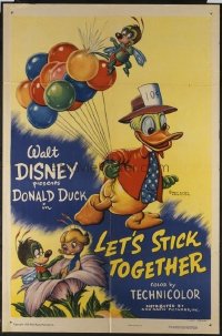 #084 LET'S STICK TOGETHER 1sh '52 Donald Duck