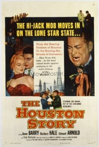t308 HOUSTON STORY linen one-sheet movie poster '55 Barry, William Castle