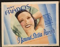 1217 I FOUND STELLA PARISH title lobby card '35 Kay Frances close up!