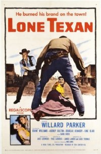 t209 LONE TEXAN linen one-sheet movie poster '59 Willard Parker, Dalton