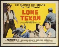 t220 LONE TEXAN half-sheet movie poster '59 Willard Parker, Grant Williams
