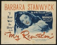 3516 MY REPUTATION 8 lobby cards '46 bad girl Barbara Stanwyck!