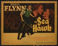 1313 SEA HAWK title lobby card '40 Errol Flynn, Brenda Marshall