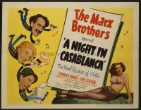 #172 NIGHT IN CASABLANCA title lobby card '46 Groucho,Chico,Harpo Marx!