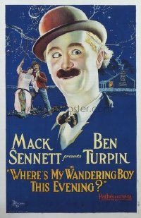 001 WHERE'S MY WANDERING BOY THIS EVENING? paperbacked 1sheet