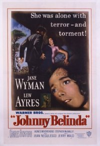 1559 JOHNNY BELINDA one-sheet movie poster '48 Jane Wyman, Lew Ayres