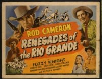 t153 RENEGADES OF THE RIO GRANDE half-sheet movie poster '45 Rod Cameron