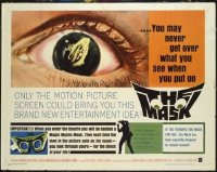 3411 MASK half-sheet movie poster '61 3-D horror, great image!