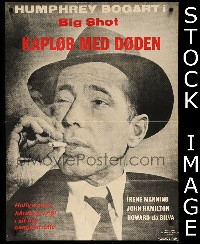 BIG SHOT Danish '77 cool different smoking image of Humphrey Bogart!