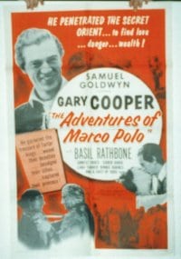 ADVENTURES OF MARCO POLO 1sh R54 Gary Cooper, Basil Rathbone, Sigrid Gurie