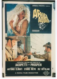 ADIOS AFRICA Italian 1sh 1967 Jacopetti & Prosperi's Africa Addio, blonde woman!