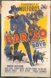 BAR 20 1sh R40s William Boyd as Hopalong Cassidy, Andy Clyde, George Reeves