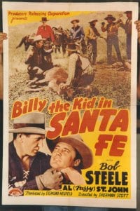 BILLY THE KID IN SANTA FE linen 1sheet