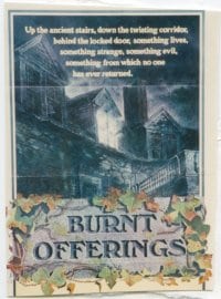 BURNT OFFERINGS style A 1sheet
