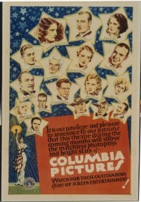 COLUMBIA PICTURES special 1sheet