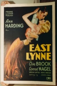 EAST LYNNE ('31) linen 1sheet