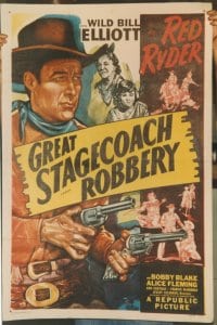 GREAT STAGECOACH ROBBERY linen 1sh R49
