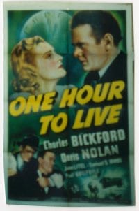 ONE HOUR TO LIVE 1sheet