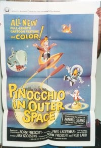 PINOCCHIO IN OUTER SPACE militar 1sheet