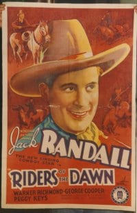 RIDERS OF THE DAWN ('37) linen 1sheet