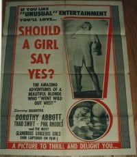 SHOULD A GIRL SAY YES 1sheet