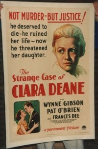 STRANGE CASE OF CLARA DEANE linen 1sheet