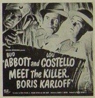 ABBOTT & COSTELLO MEET THE KILLER BORIS KARLOFF 6sh