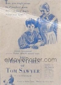 ADVENTURES OF TOM SAWYER 1sh