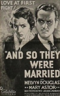 AND SO THEY WERE MARRIED ('36) style A 1sh