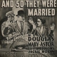 AND SO THEY WERE MARRIED ('36) 6sh