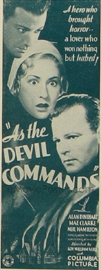 AS THE DEVIL COMMANDS insert
