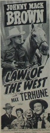 LAW OF THE WEST ('49) insert