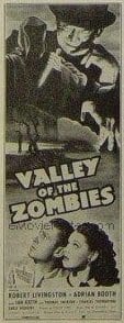 VALLEY OF THE ZOMBIES insert