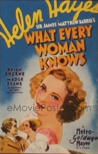 WHAT EVERY WOMAN KNOWS ('34) 1sh